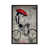 Toile avec cadre gris