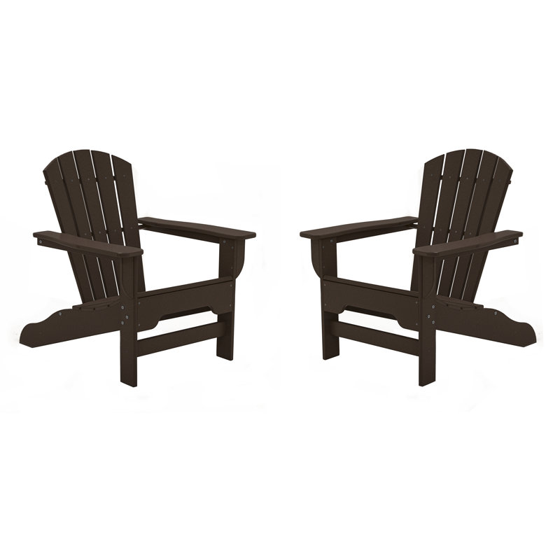 Willene Outdoor Adirondack Set, Chocolate