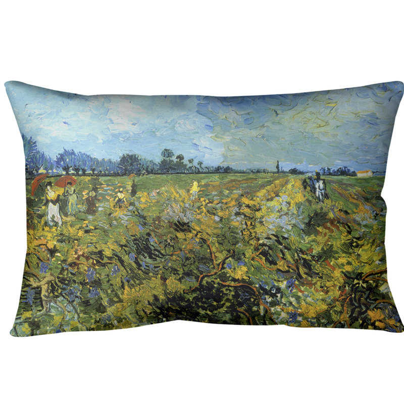 Coussin en vineyard, Bleu, Faux lin