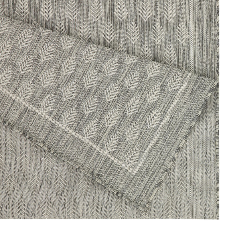 5 pi 3 po X 7 pi Tapis argenté - pour circulation élevée, teinture, polypropylène, intérieur et extérieur fait de matériaux, utilisation