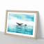 Two Humpback Whales in Abstract - Picture Frame Graphic Art Print-55777688-55777693