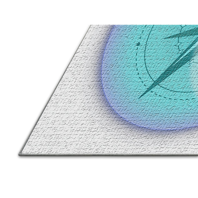 Tapis bleu Compass, Rectangle 2 pi x 3 pi