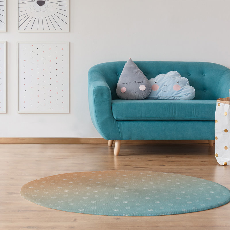 Chenille Indoor Rug, Round 5'