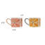 Tasses en grès 10 onces avec motif en relief de cire