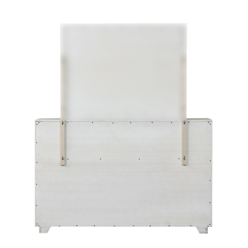 61.6" W Transitional Dresser, Light Gray