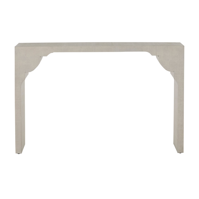White Faux Shagreen Veneer Console Table