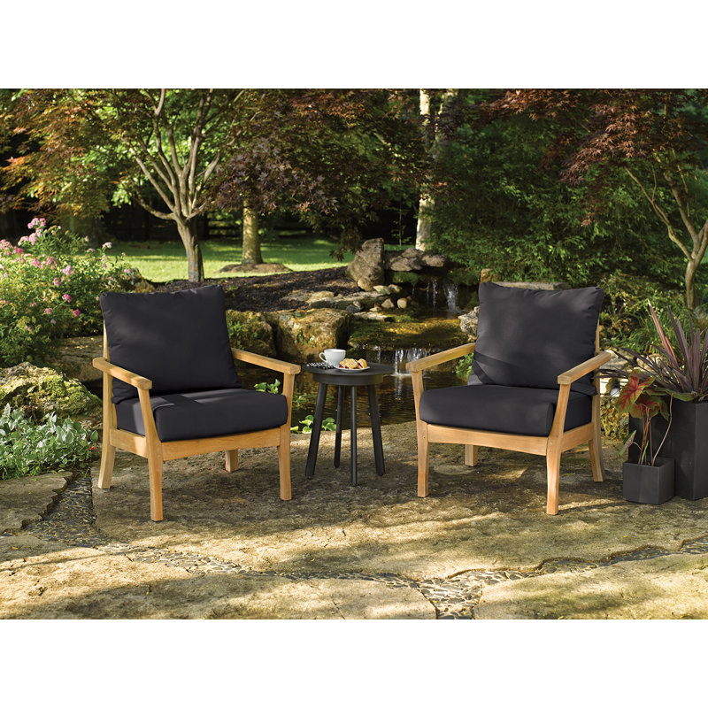 Mera Outdoor Lounge Chair, Black Onyx