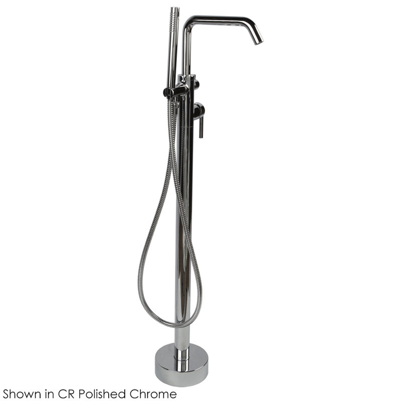 Cigno Tub Filler with Diverter, Polished Chrome