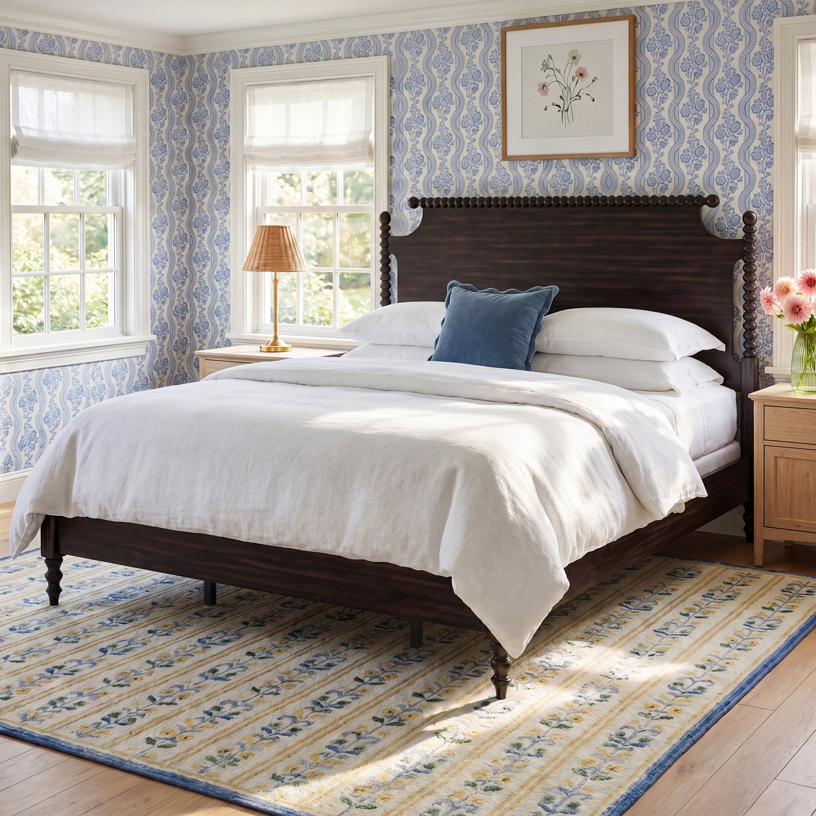 Nadette Spindle Bed, Queen, Oiled Bronze