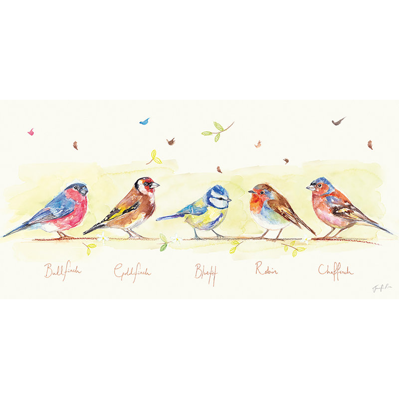 Line Of Garden Birds - No Frame Painting