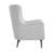 Modern Performance Fabric Upholstered Wingback Accent Armchair with Metal Legs, Gray – Gina by Pipp & Liv-628049518