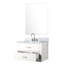 Meuble-lavabo blanc 30 po X P 22 po, comptoir en marbre, robinet, miroir simple 28 po 30 po x 22 po, marbre