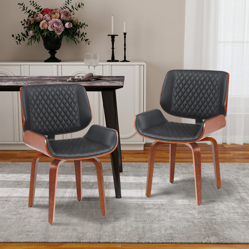 360° Swivel Dining Chair Set Of 2, Black
