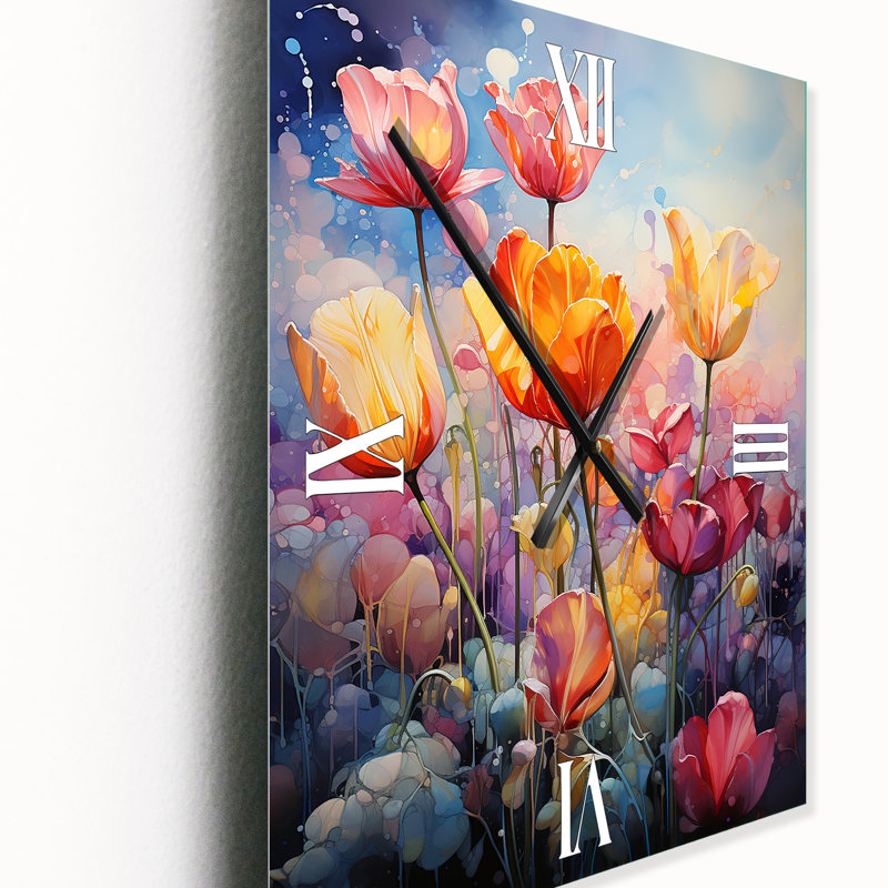 Horloge murale Cinzia - Tulipes, Grand