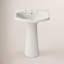 Lavabo de salle de bain piédestal en porcelaine vitrifiée avec trop-plein 26,81 po Cimarron-10940870-19195629