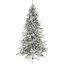 Ferme de 6,5 pi Arbre de Noël artificiel enneigé avec pin