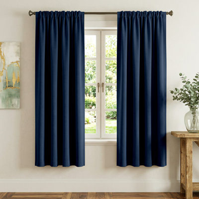 NICETOWN Blackout Curtains for Bedroom, Thermal Insulated Drapes Rod Pocket Privacy Protected Window Panels for Living Room, 2 Panels