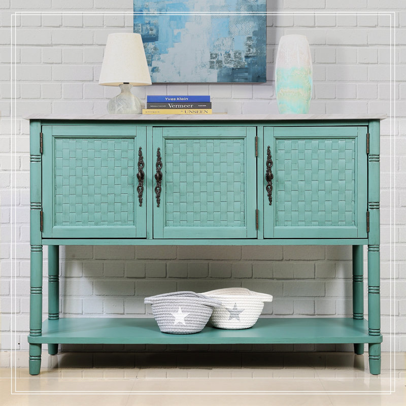 Console, table de hall d'entrée et canapé avec tablette ouverte 47,24 po Bendicty, Vert