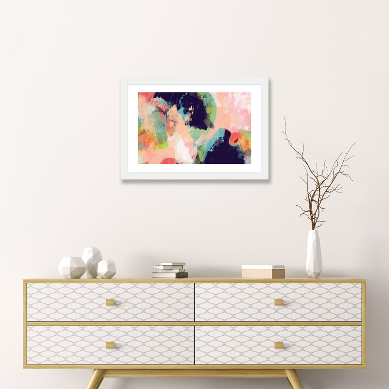 « vibrant spring i », reproduction d’impression, H 16 po x l 24 po x P 1 po, Papier avec cadre blanc