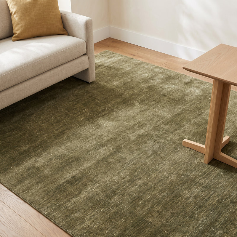 Tapis en mélange de laine tacheté Lahjar, Rectangle 7 pi 6 po x 9 pi 6 po