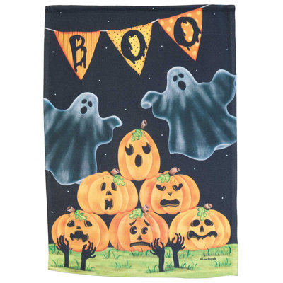 Double Sided 18 in. H x 13 in. W Polyester Halloween Garden flag