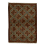 Afghan Hand-Knotted High-Quality Brown/Blue/Beige Area Rug