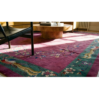 Tapis art floral antique chinois
