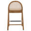 Tabourets modernes avec dossier en rotin et structure en bois Emington-574172686-574172685