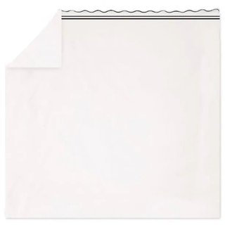 400TC Wavy Embroidery & Border Cotton Sateen Solid Cotton 4 Piece Sheet Set Fitted Sheet Fits Upto 16" Deep Pocket
