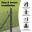 Fence Post Set Set Of 2 Metal Medium Durable-1477023832-1477023835
