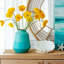 Vase à fleurs moderne en métal effilé pour coiffeuse Modern