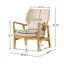 Fauteuil d'appoint rembourré avec coussin décoratif et bois de bouleau Amantha-419791166