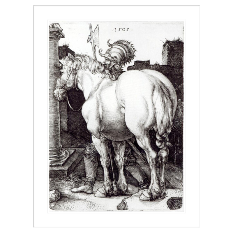 «The Large Horse» par Albrecht Dürer, impression giclée sur cadre, 41.5" H x 31.59" W