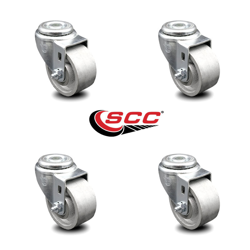 3 Inch Semi Steel Wheel Swivel Bolt Hole Caster Set Service Caster Brand