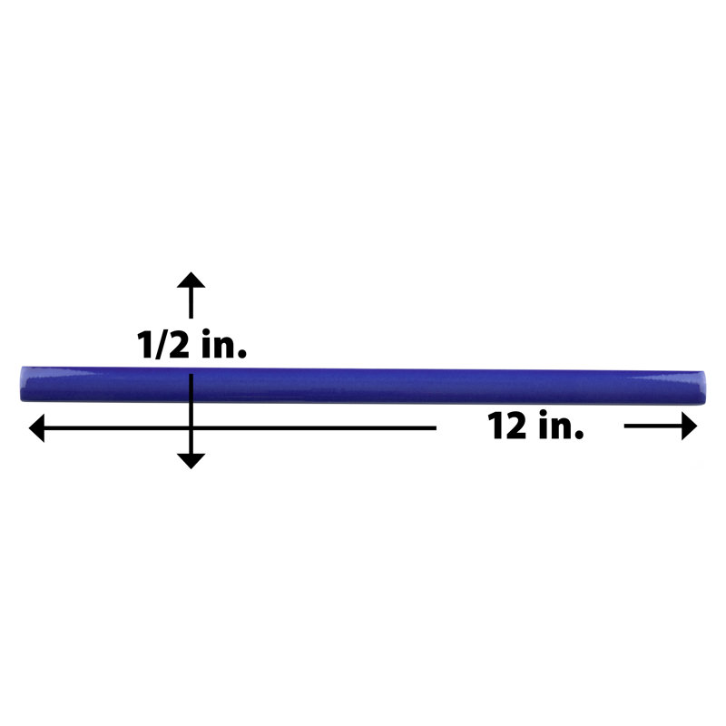 Viva 12 L x 0.5 W Tile Trim, Blue