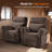 zero clearance recliner  Power Recliner Chair with Rolled Arm & USB-A/C Ports, Fabric-328140323