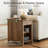 3-Piece Farmhouse Bedroom Set, Queen Bed Frame & 2 Nightstands With Charging Ports-112142575-112142574