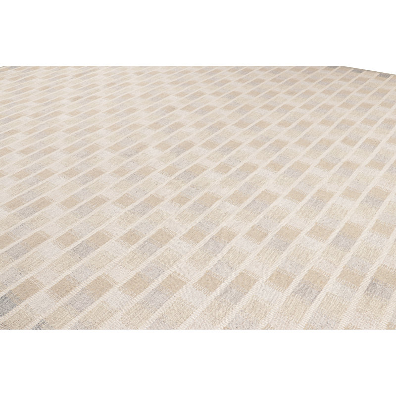 Scandinavian Wool Geometric Area Rug, Rectangle 10' x 14'