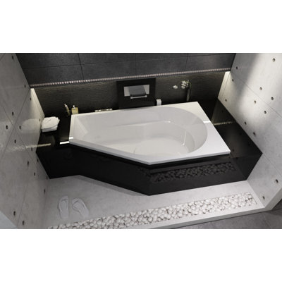 1750mm x 135mm Drop-In Soaking Acrylic Bathtub