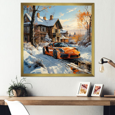 Exotic Car Charm In Winter  - Car Exotic Canvas Prints