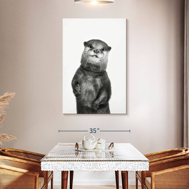 Brampt Monochrome Otter, 48" H x 32" W