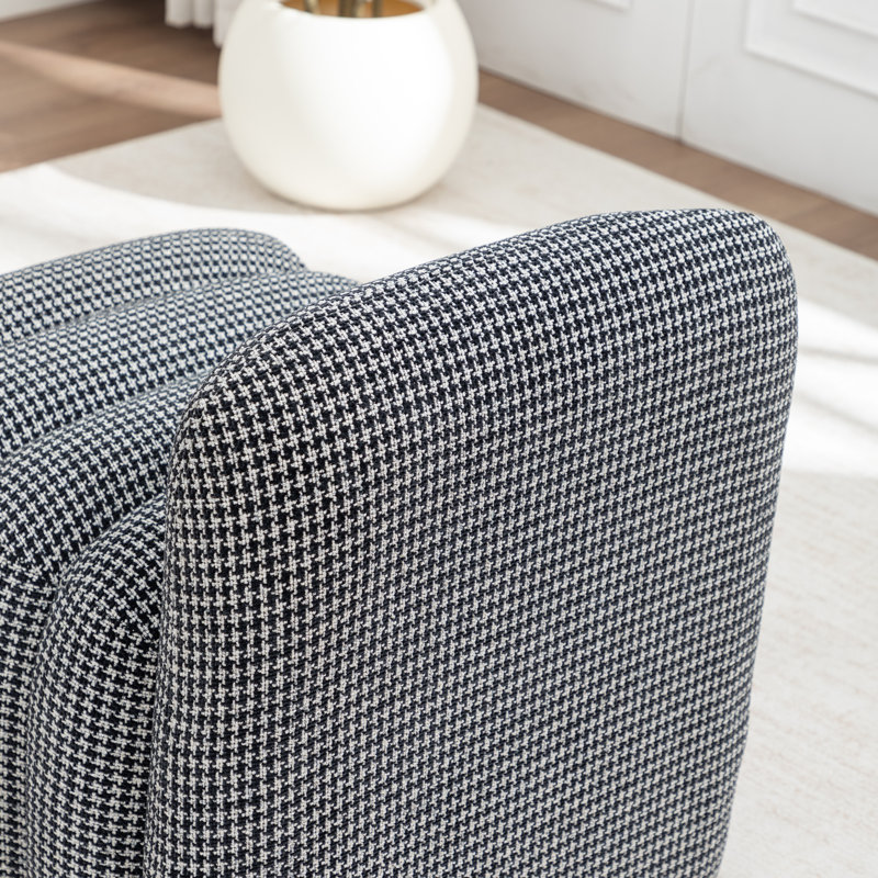Fauteuil d'appoint rembourré sans accoudoirs, Noir