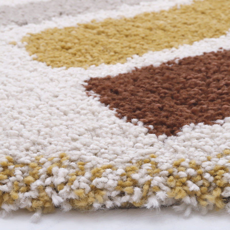 Round Purtell Geometric 120cm X 120cm Area Rug