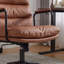 Chaise de bureau pivotante à dossier moyen avec roulettes-15198925