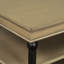 55.1" Wood Coffee Table With Black Legs
