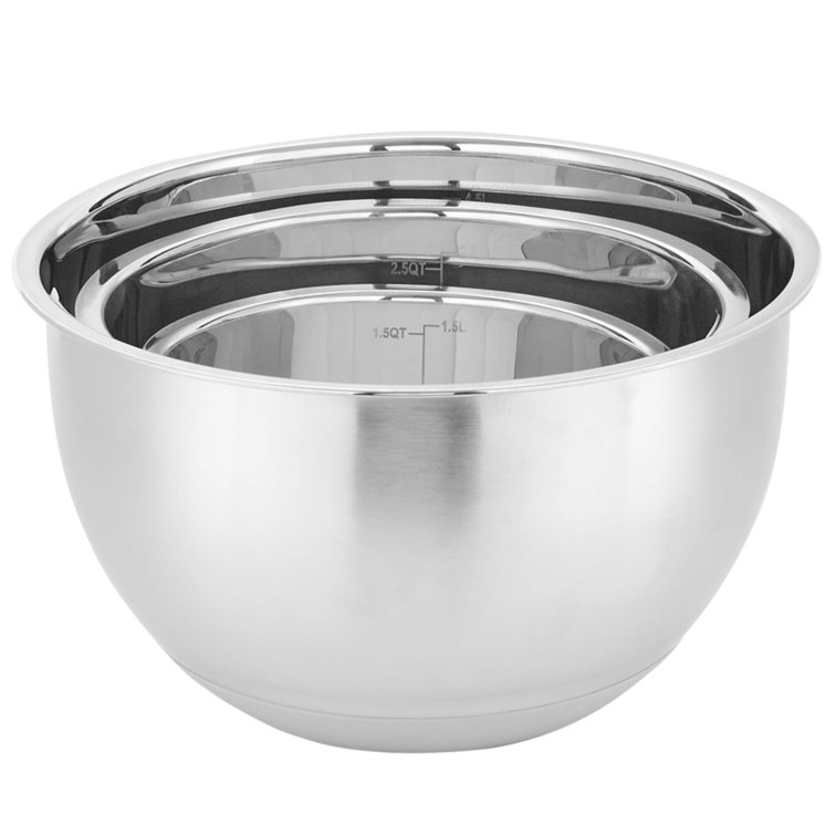 Home Basics 6-Piece Stainless Steel Nesting Mixing Bowls with Lids –  ShopBobbys