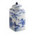 Shanquia 9.44" Handmade Blue White Chinoiserie Ceramic Ginger Jar/ Table Vase