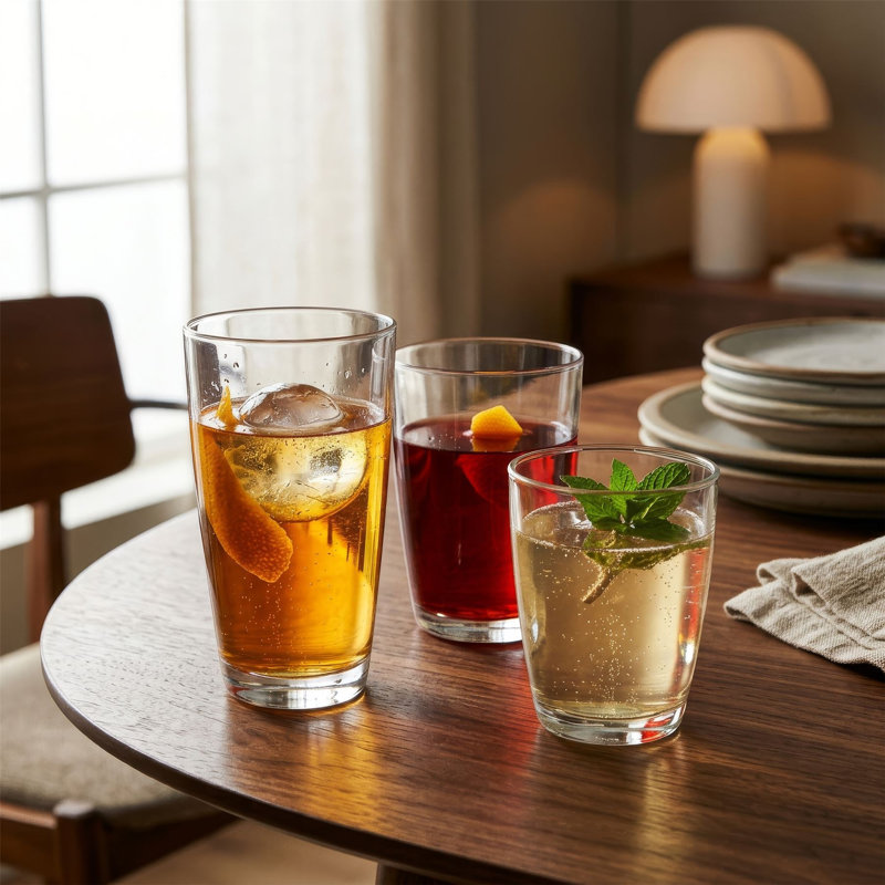 Argon Tableware Conical Glass Tumblers - 380ml - Pack of 6, Pack of 6, 400ml