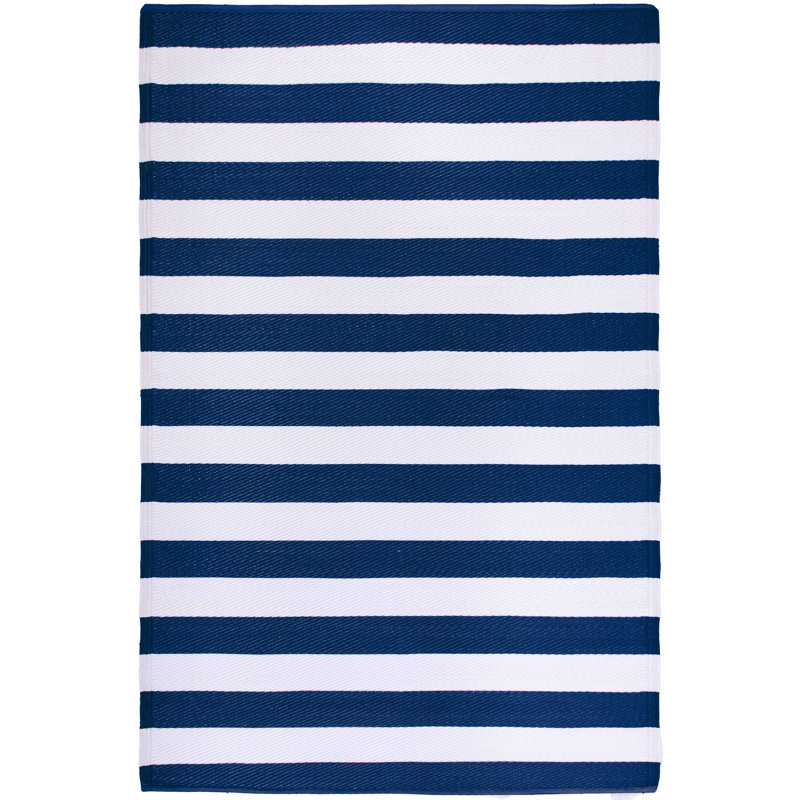Tapis d'extérieur Mayur, Bretagne - noir / blanc, Rectangle 6 pi x 9 pi