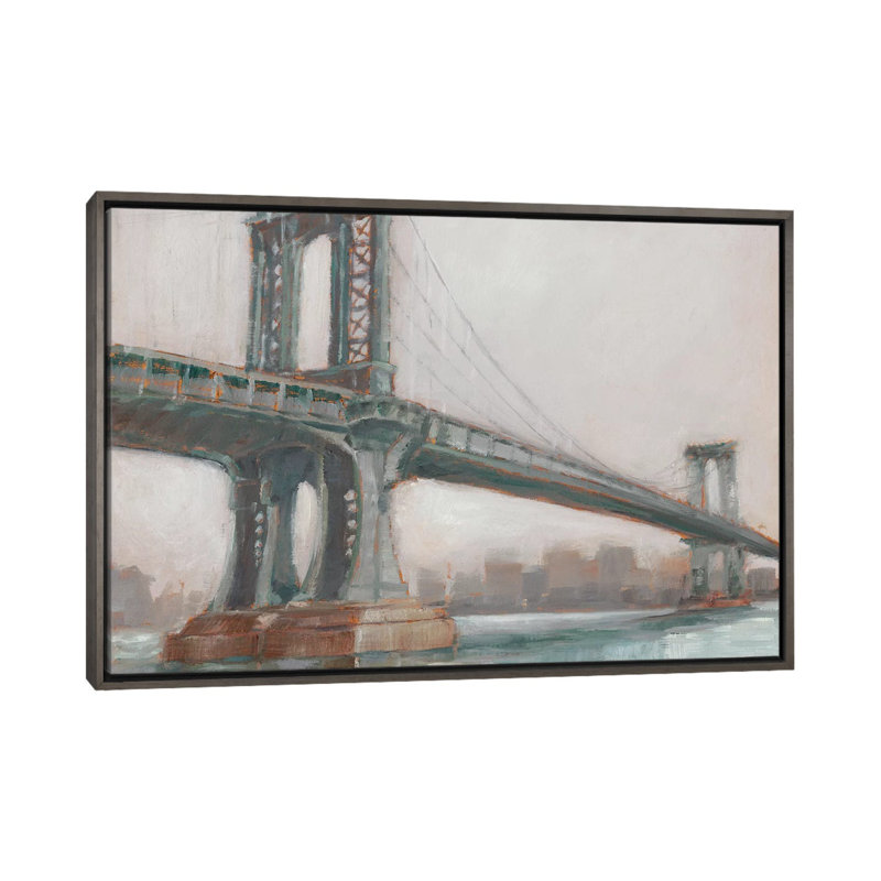 « Spanning the East River II » par Ethan Harper, reproduction d’art, Pas de tapis, H 26 po x l 40 po x 1,5 po